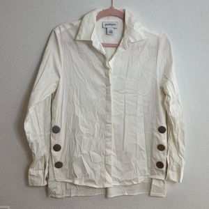 Peck & Peck women’s white button down top size small